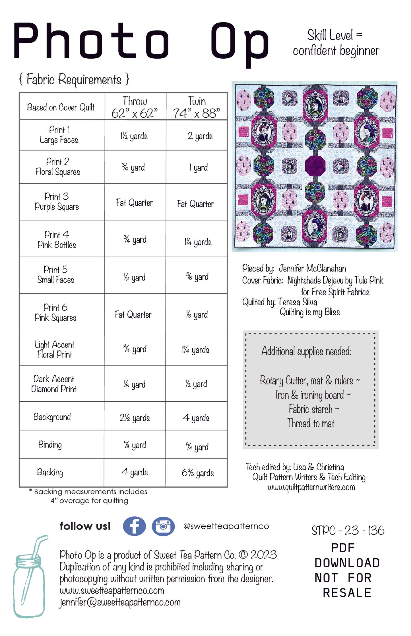 Photo Op Quilt Kit - Nightshade Deja Vu