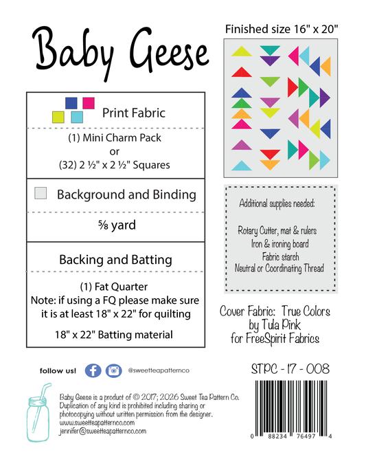 Baby Geese Mini Quilt (PDF Pattern)